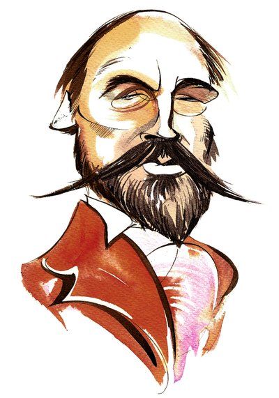 Anatoly Liadov - caricatura a colori da Neale Osborne